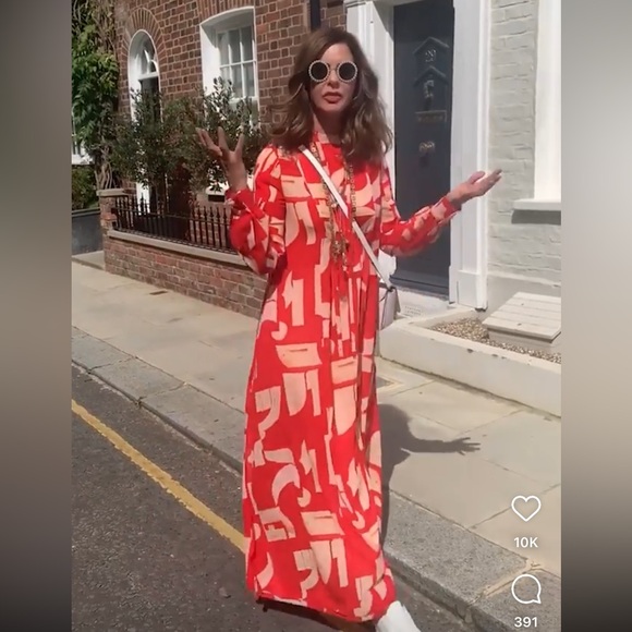 H&M STUDIO COLLECTION TRINNY WOODALL GEOMETRIC PATTERNED DRESS - Picture 1 of 10